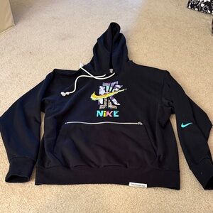 Nike Black Hoodie with Multicolor Graphic